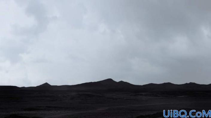 风景合成，用Photoshop创建一个暗黑风格的蓝色科幻外星场景