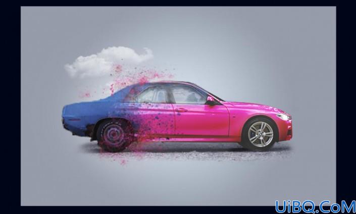 照片合成，用Photoshop合成一个色彩丰富的汽车