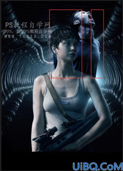 场景合成，用Photoshop合成电影《异形契约》暗黑魔幻场合