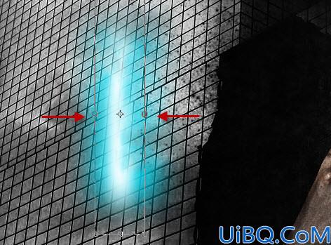 用笔刷、现代建筑、超现实灯光合成人物