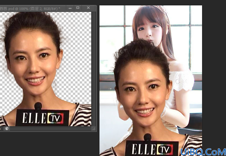 Photoshop cs6高圆圆合成图