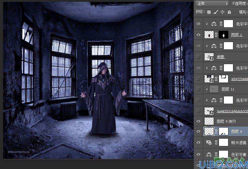 Photoshop恐怖魔法师人像合成教程：合成出正在施法召唤恶魔，巫师的场景