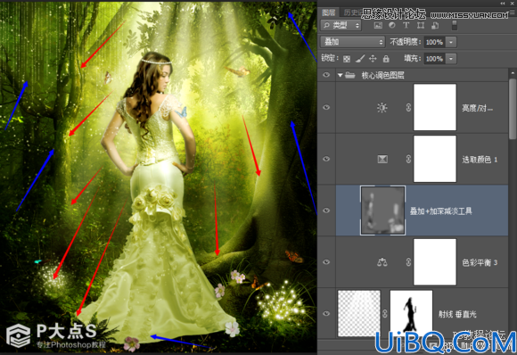 Photoshop cs6合成森林中的仙女场景教程