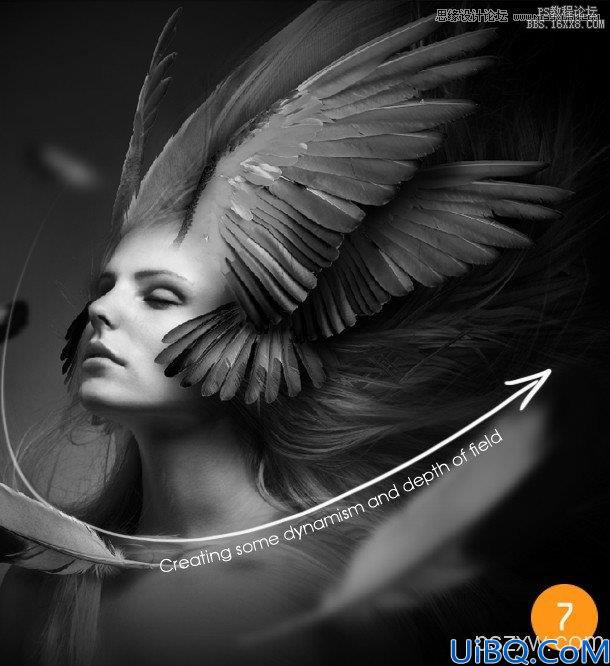 Photoshop合成创意风格的梦幻天使