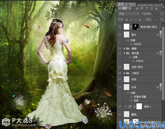 Photoshop cs6合成森林中的仙女场景教程