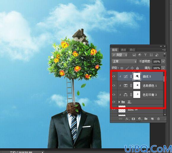 人像恶搞，Photoshop合成人树效果教程