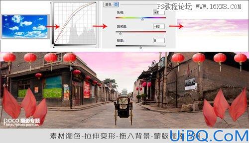 素材合成，多张素材合成一张全景图