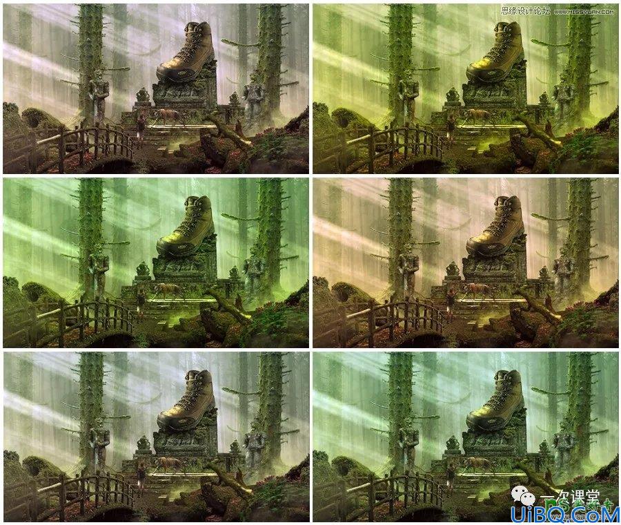 Photoshop创意合成登山运动鞋宣传广告，运动男鞋宣传海报设计实