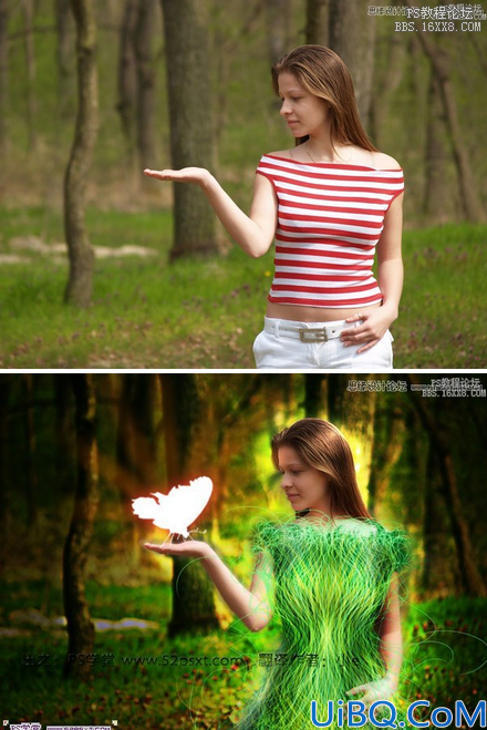 Photoshop合成仙女的发光衣服
