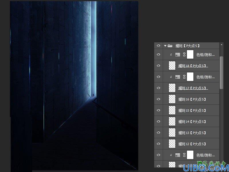 Photoshop合成科幻电影中幽暗神秘人房屋场景图片，神秘房间效果