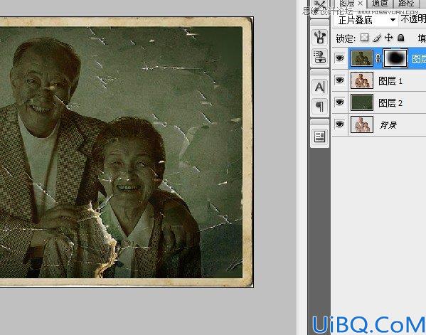 Photoshop给平常照片合成颓废老照片效果