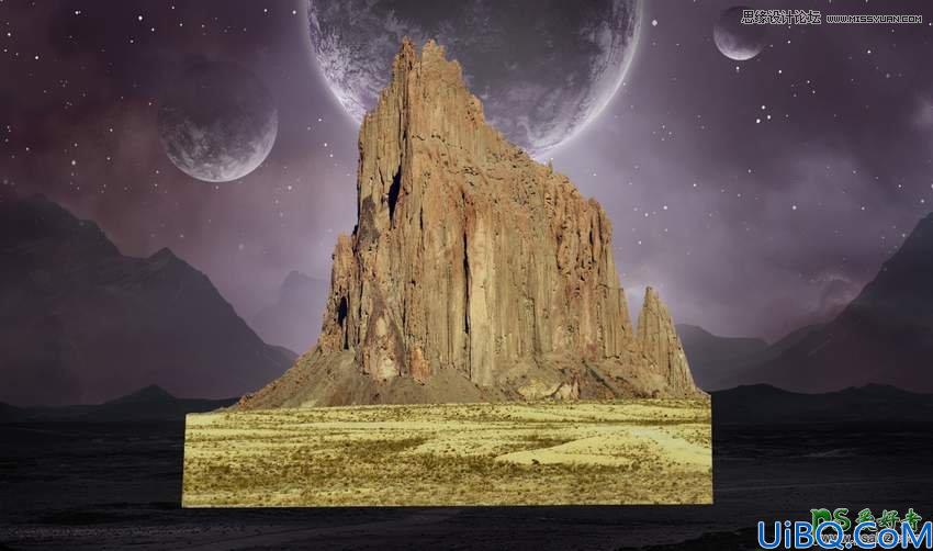 Photoshop合成科幻类电影中非常唯美的宇宙星空风景图像