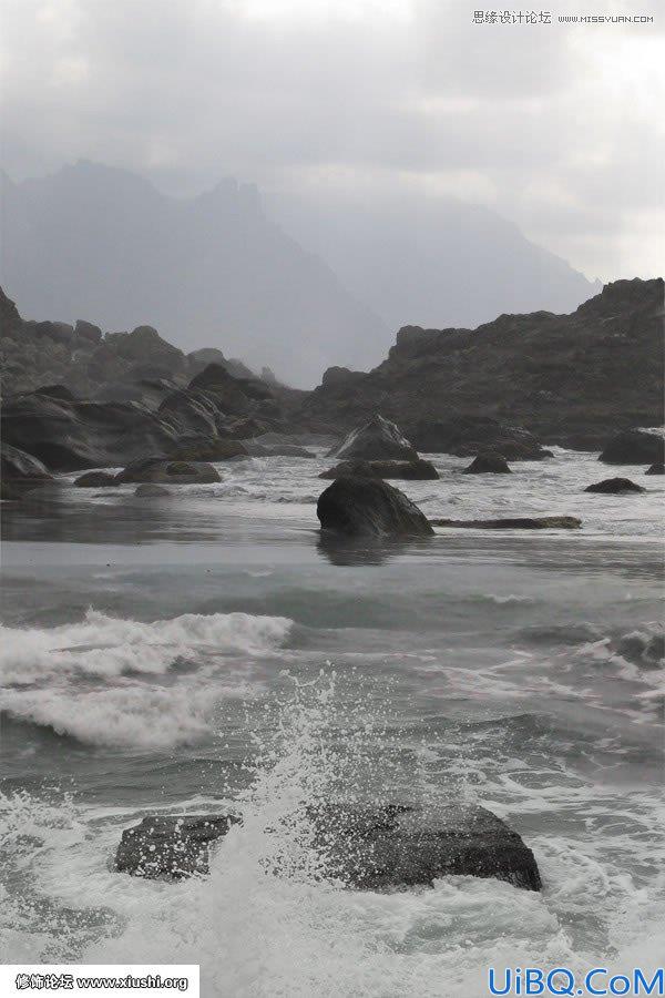 Photoshop合成海边美女宁静的幻想场景教程