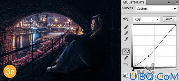 Photoshop照片合成孤独女孩场景