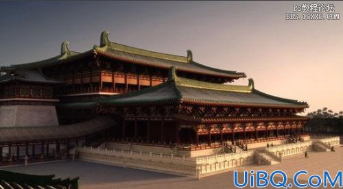 Photoshop合成传说中的天宫图