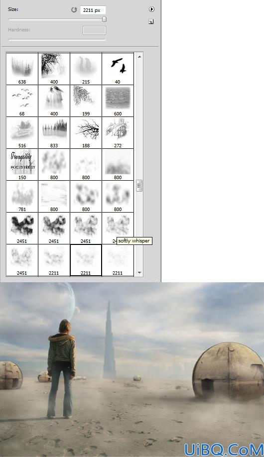 Photoshop场景合成：外星战场