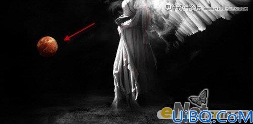 Photoshop照片合成火焰天使图片