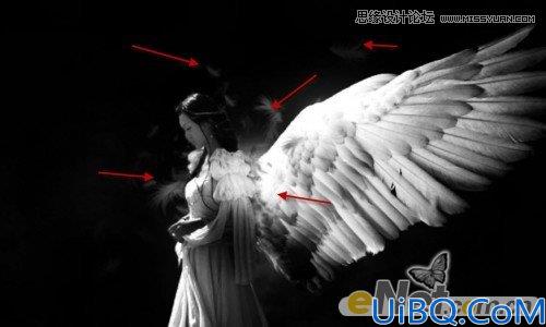 Photoshop照片合成火焰天使图片
