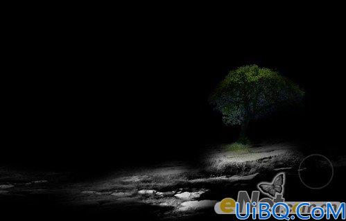 Photoshop教程合成月光下落寞的MM梦幻场景