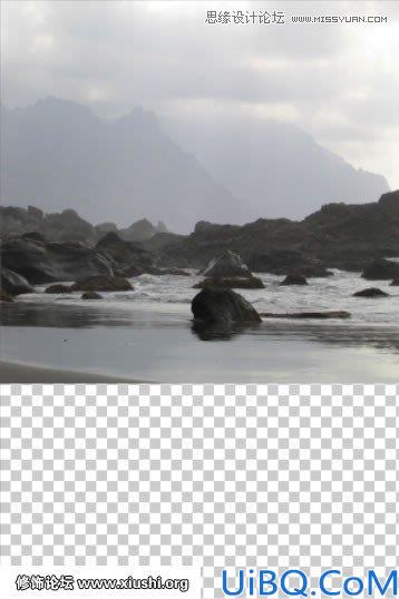 Photoshop合成海边美女宁静的幻想场景教程