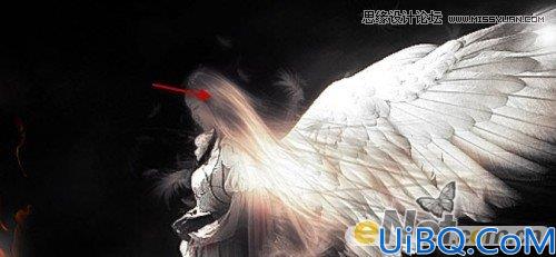 Photoshop照片合成火焰天使图片