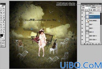 Photoshop合成忧郁颓废的情感写真图教程