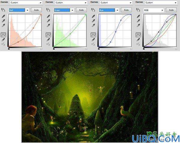 Photoshop魔幻场景合成教程:打造森林深处童话世界里奇幻的精灵场景特效