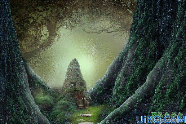 Photoshop魔幻场景合成教程:打造森林深处童话世界里奇幻的精灵场景特效