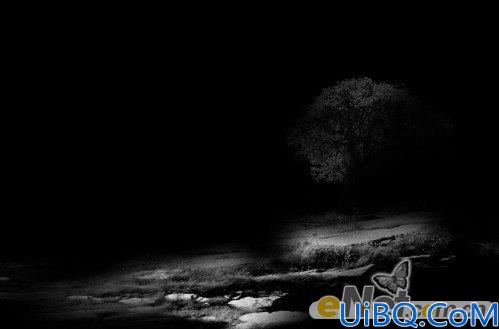 Photoshop教程合成月光下落寞的MM梦幻场景