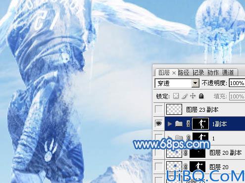 冰雪效果，Photoshop合成篮球冰人