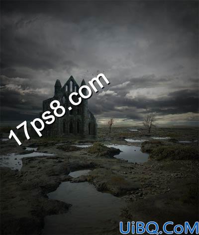 用Photoshop合成沼泽城堡