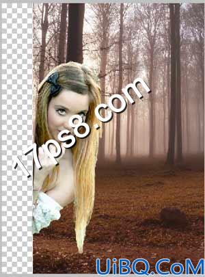 用Photoshop合成森林中女孩教程