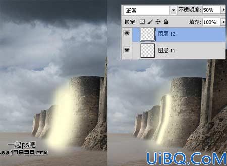 用Photoshop合成黑夜城堡