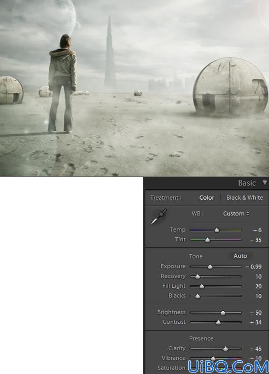 Photoshop场景合成：外星战场