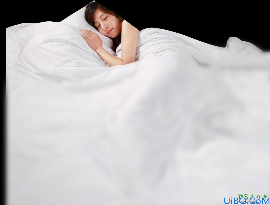 Photoshop人像合成教程：学习把熟睡中的美女性感照片合成到瓷砖地板中