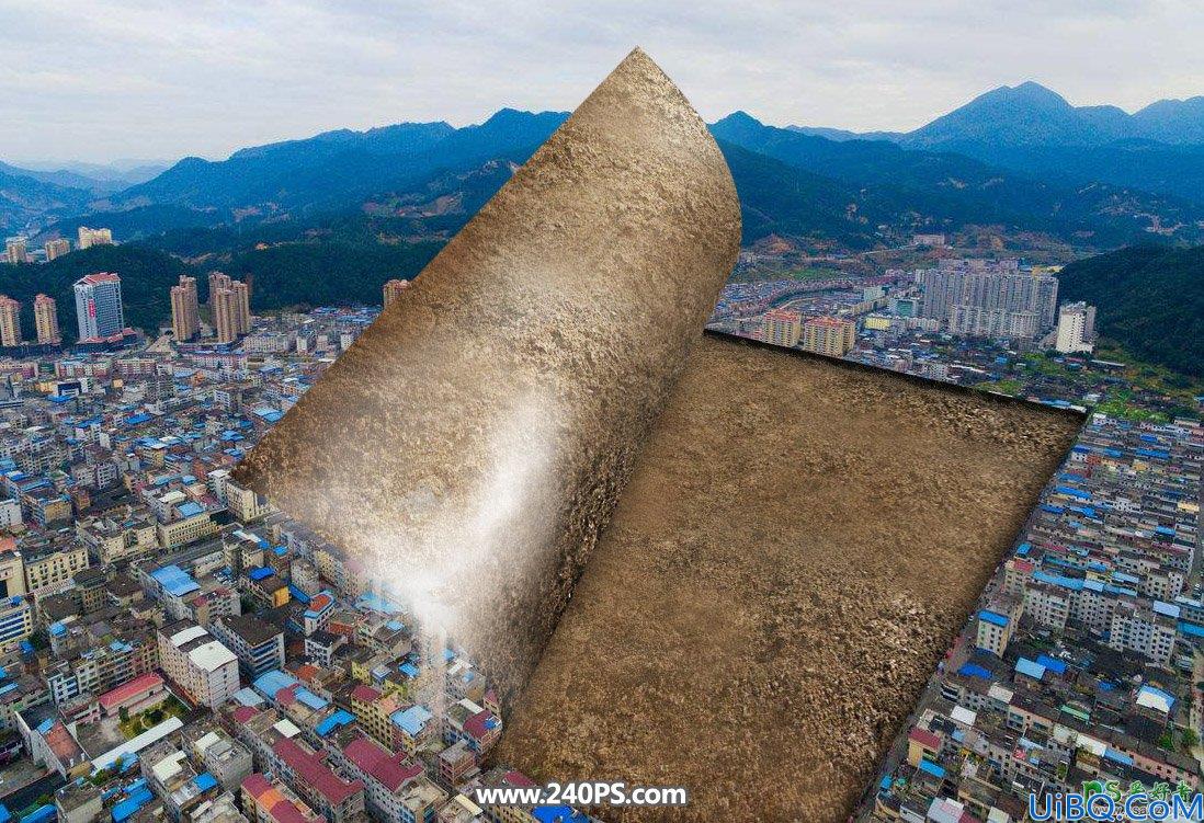 Photoshop场景合成实例：打造从城市建筑群中翻开的巨大书本特效图片