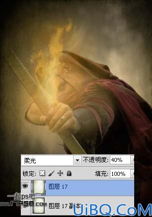 用Photoshop合成手握火焰弓箭的刺客