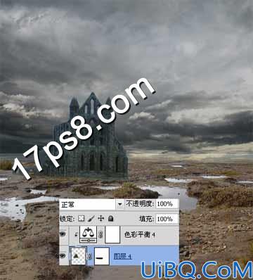 用Photoshop合成沼泽城堡