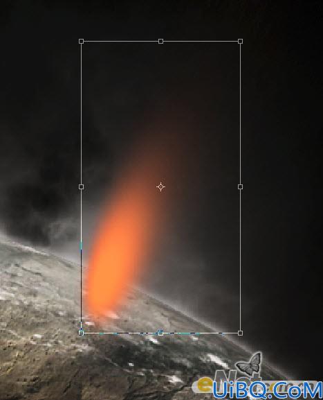 Photoshop合成流星撞击星球场景