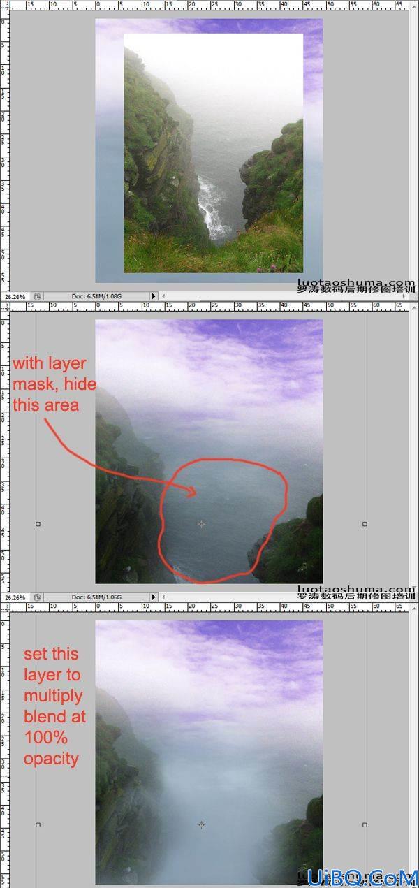 Photoshop合成山崖场景图片