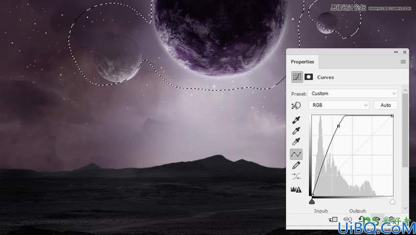 Photoshop合成科幻类电影中非常唯美的宇宙星空风景图像