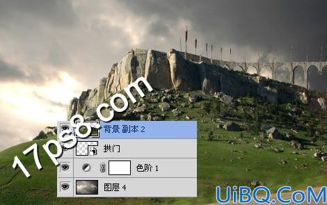 Photoshop合成山丘城堡场景