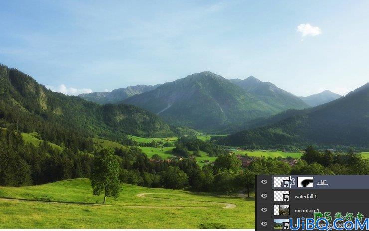 Photoshop创意合成唯美日出风格的大峡谷风景大片，唯美的峡谷。