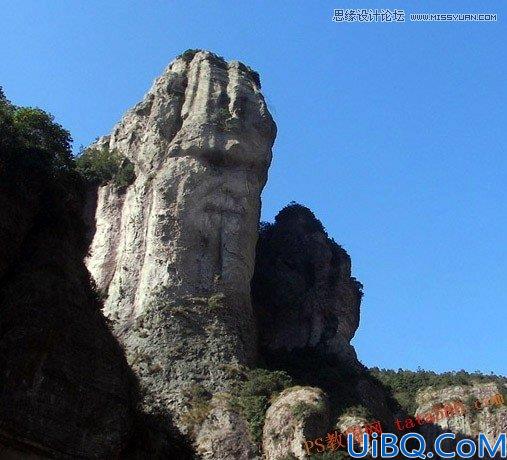 Photoshop合成人脸山效果
