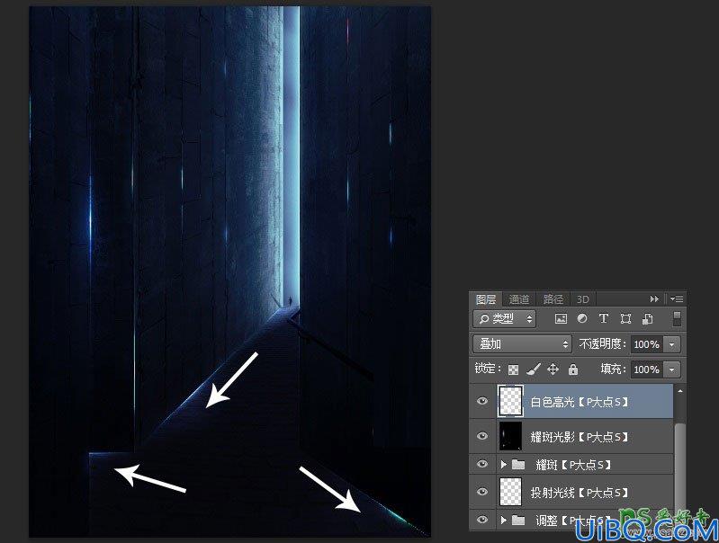 Photoshop合成科幻电影中幽暗神秘人房屋场景图片，神秘房间效果
