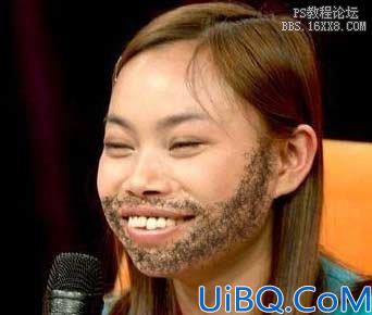 用Photoshop让凤姐更男人