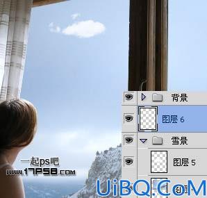 用Photoshop合成梦幻临窗观景美女