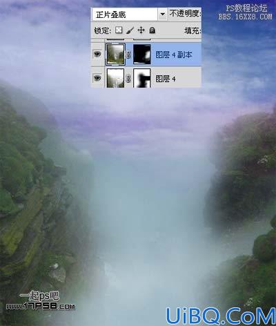 Photoshop合成山谷中的奇幻景象
