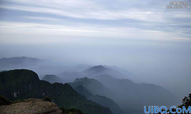 Photoshop合成山谷中的奇幻景象