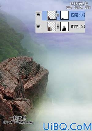 Photoshop合成山谷中的奇幻景象
